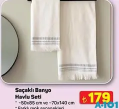 SAÇAKLI BANYO HAVLU SETİ
